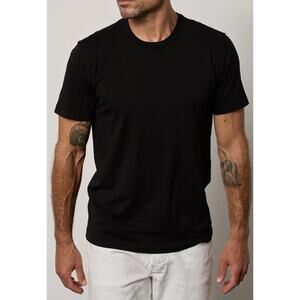 Velvet by Graham & Spencer Randy Crew Neck Tee SZ XL Black Short Sleeve Pullover